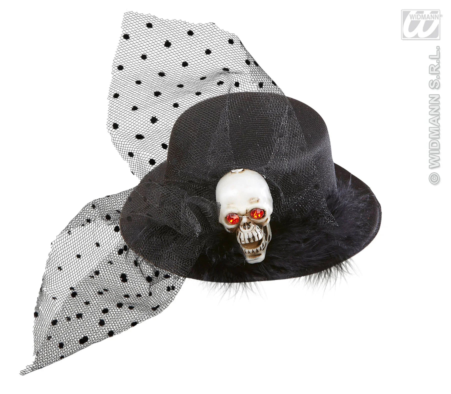 Mini Sombrero Decorado con Calabera COMPLEMENTOS Widmann